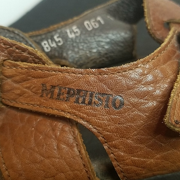 Mephisto Sam Leather Sandals Size US Mens 9 - Picture 6 of 8
